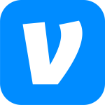 v inside a blue square - venmo logo